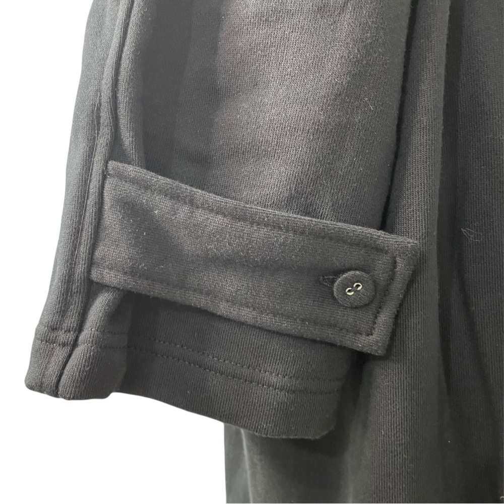 SKIMS Oversized Boyfriend Fleece Trench Coat Black - Picture 8 of 13